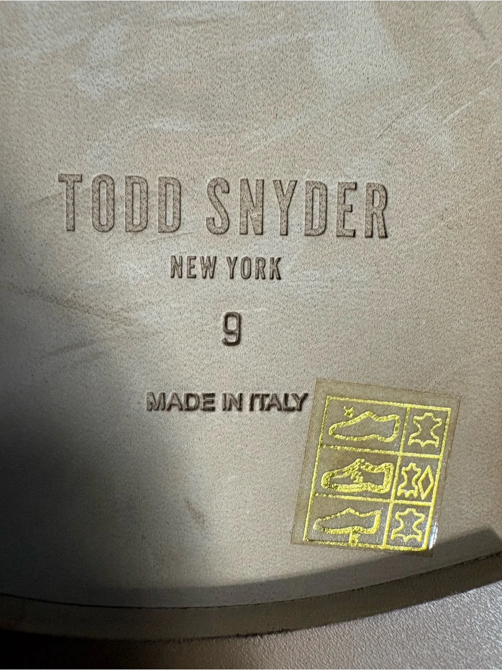 Todd Snyder Men's Cognac Leather Slide Sandals
